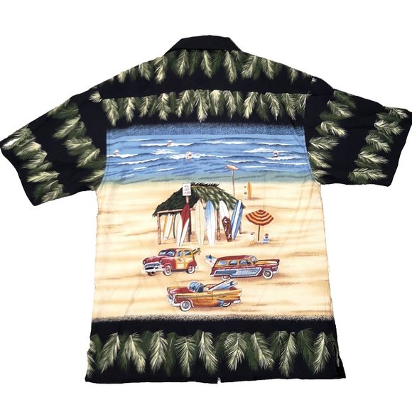 Maui Maui Hawaii Islands Vintage Cali Surf Shirt Mens M Surfing Beach Unique - Picture 2 of 5